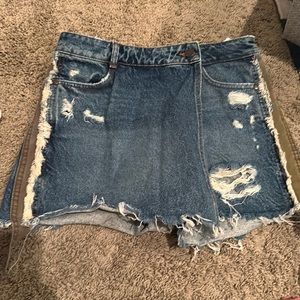 Zara Denim Skort (Runs Big)